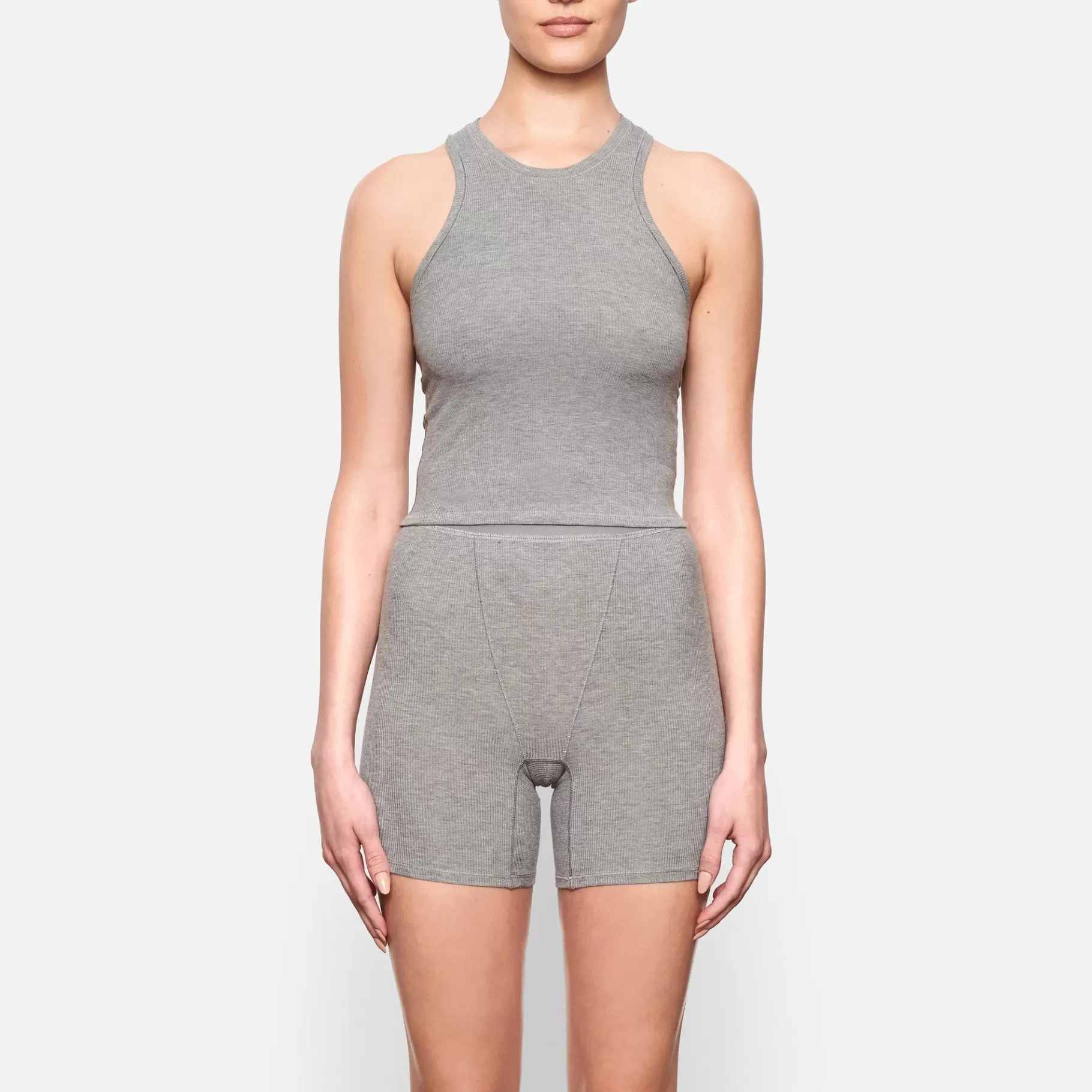 Skims soft lounge*SOFT LOUNGE RACER TANK | HEATHER GREY HEATHER+GREY