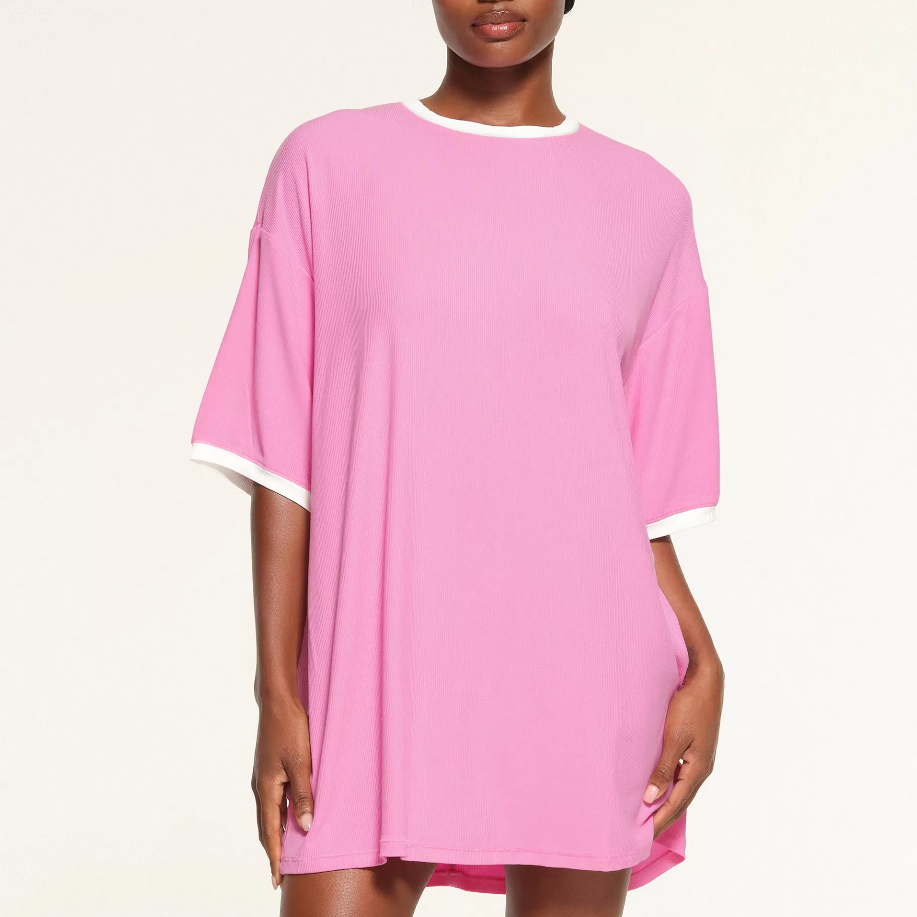 Skims soft lounge*SOFT LOUNGE RINGER T-SHIRT MINI DRESS | BLUSH