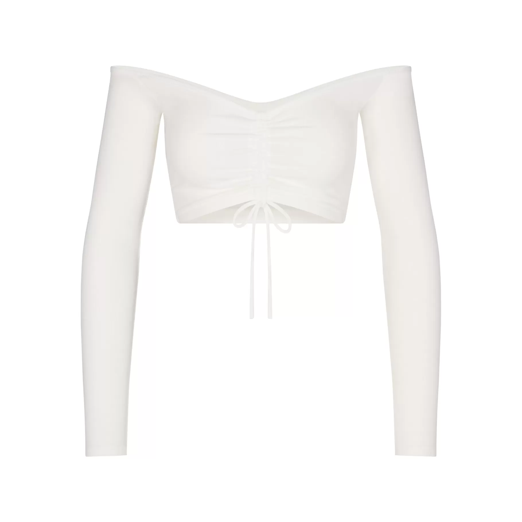 Skims soft lounge*SOFT LOUNGE RUCHED LONG SLEEVE CROP TOP | MARBLE