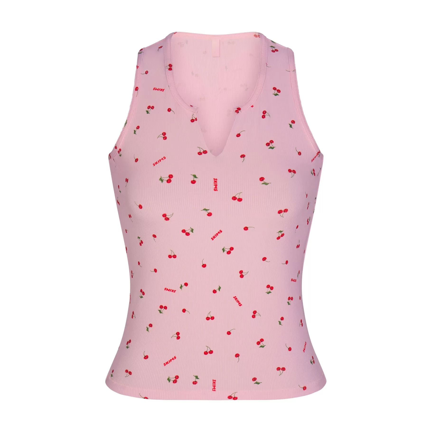 Skims soft lounge*SOFT LOUNGE SPLIT NECK TANK | CHERRY BLOSSOM PRINT CHERRY+BLOSSOM+PRINT