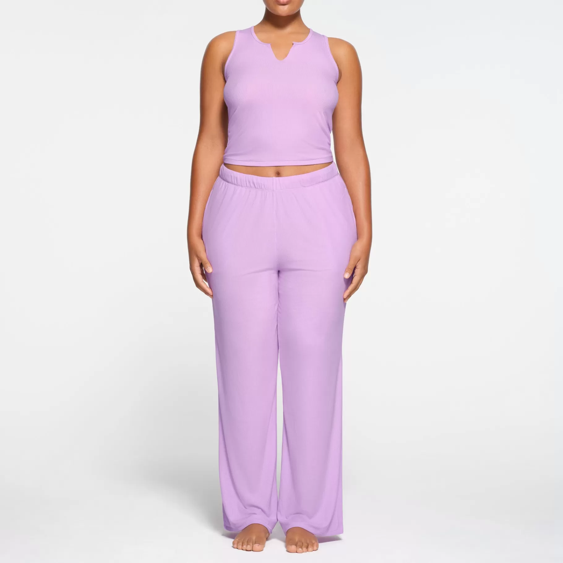 Skims soft lounge*SOFT LOUNGE SPLIT NECK TANK | SUGAR PLUM SUGAR+PLUM