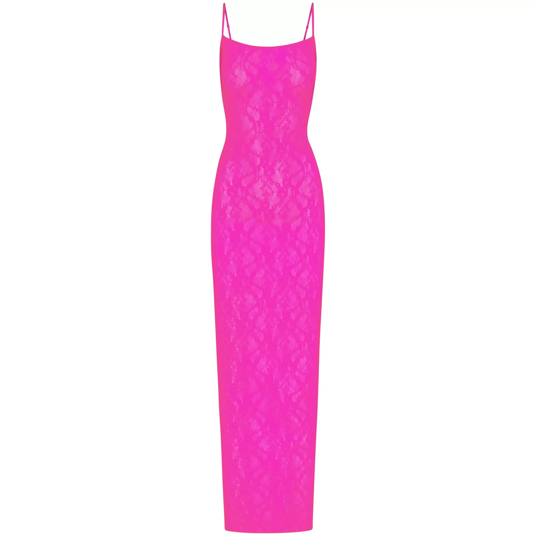 Skims dresses*STRETCH LACE CAMI LONG DRESS | NEON PINK NEON+PINK