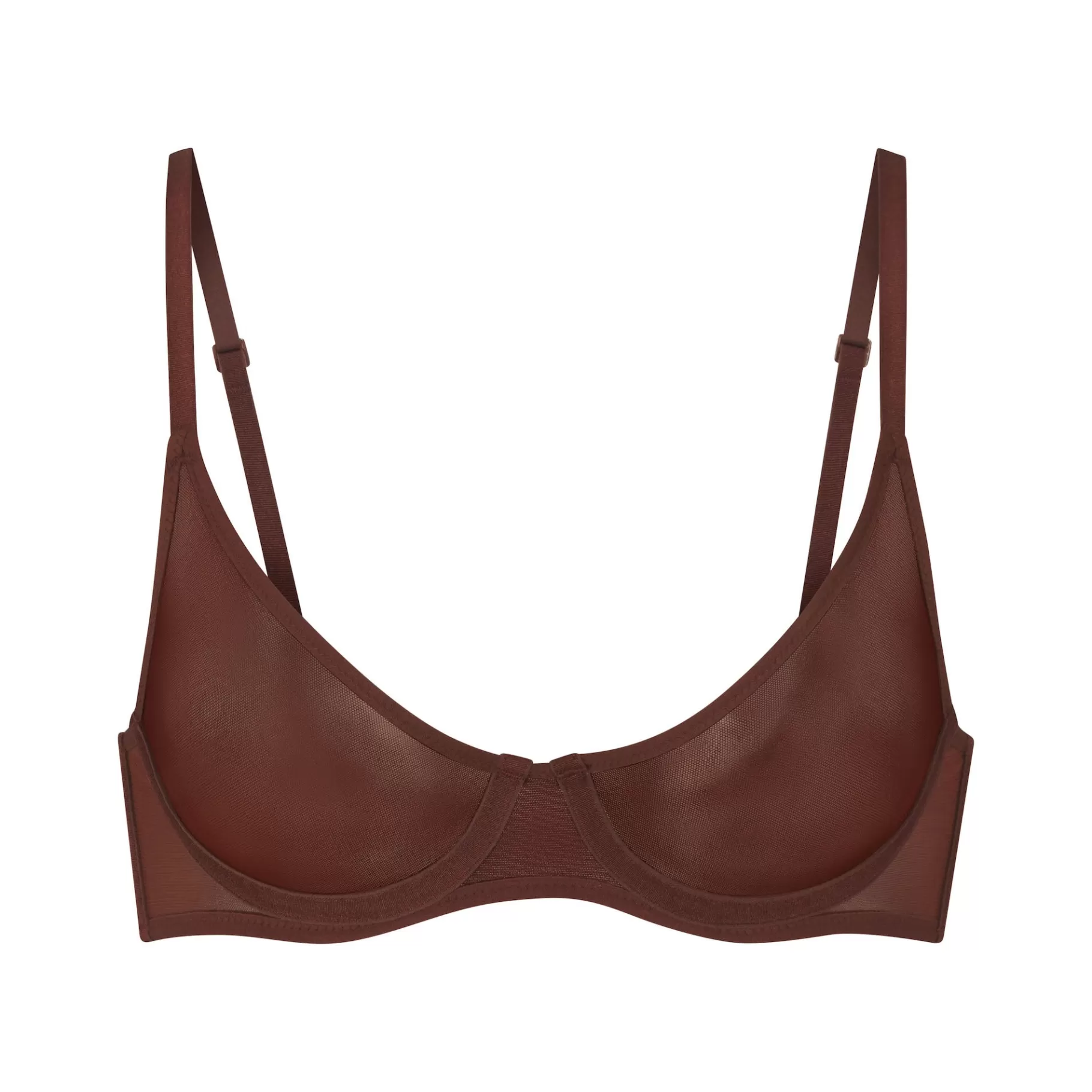 Skims unlined*ULTRA FINE MESH SCOOP BRA | MAHOGANY