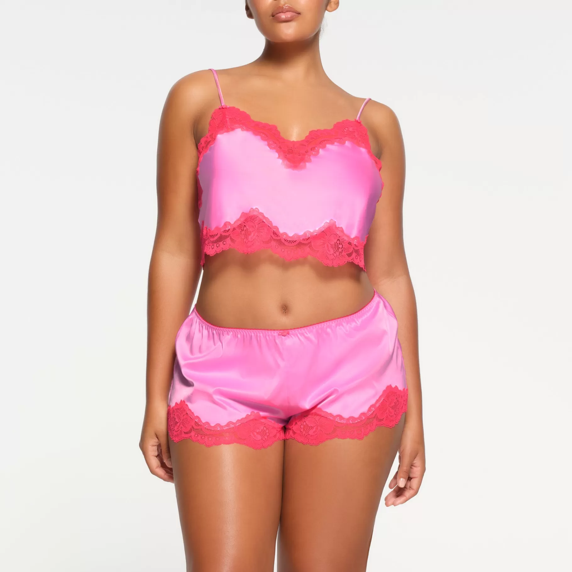 Skims pajamas*WOVEN SHINE LACE CAMI | NEON ORCHID NEON+ORCHID