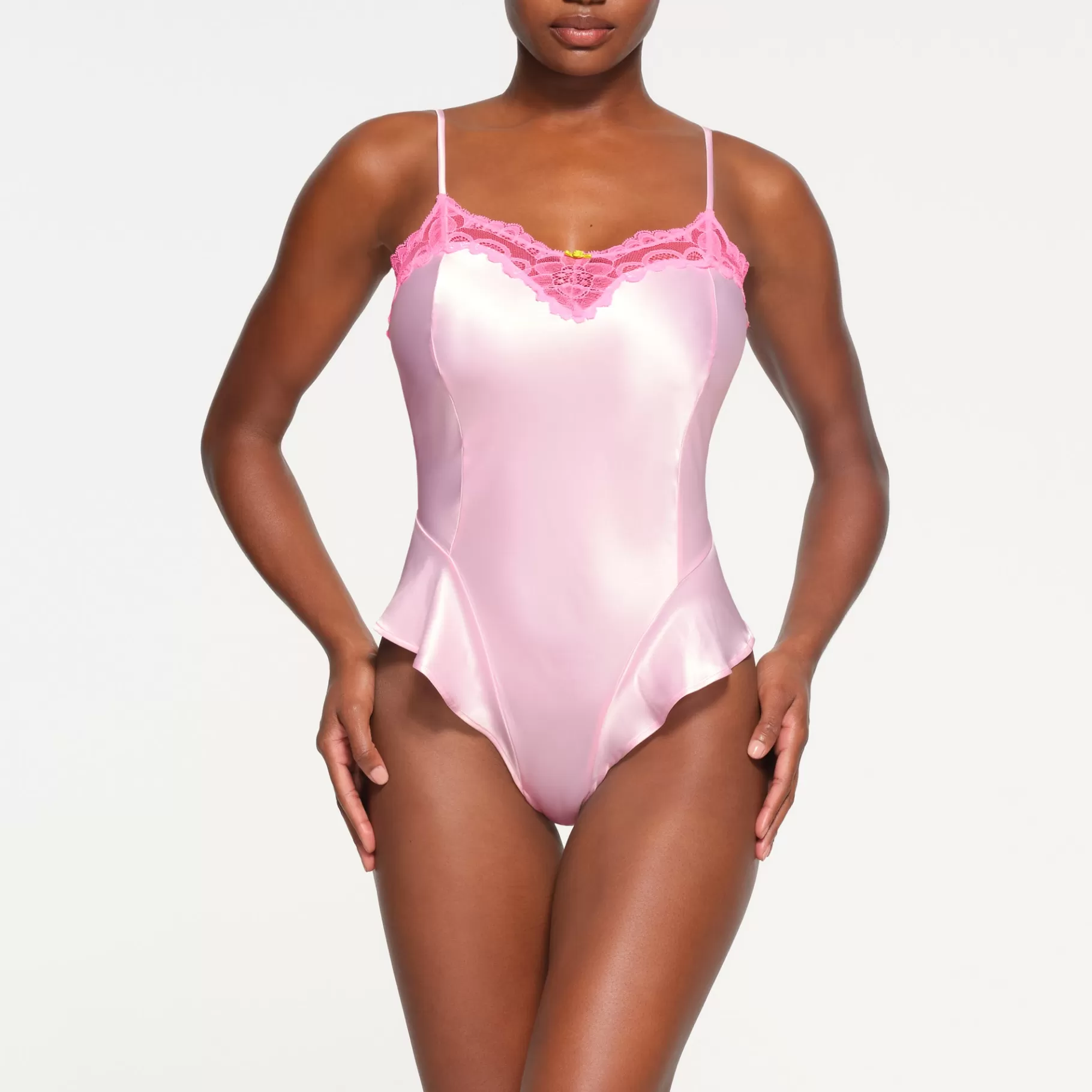 Skims bodysuits*WOVEN SHINE LACE TEDDY | CHERRY BLOSSOM CHERRY+BLOSSOM